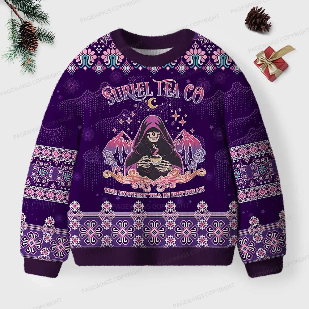 Pagewings Fantasy Surel Tea Unisex Ugly Knit Sweatshirt