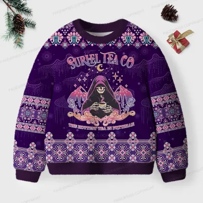Pagewings Fantasy Surel Tea Unisex Ugly Knit Sweatshirt
