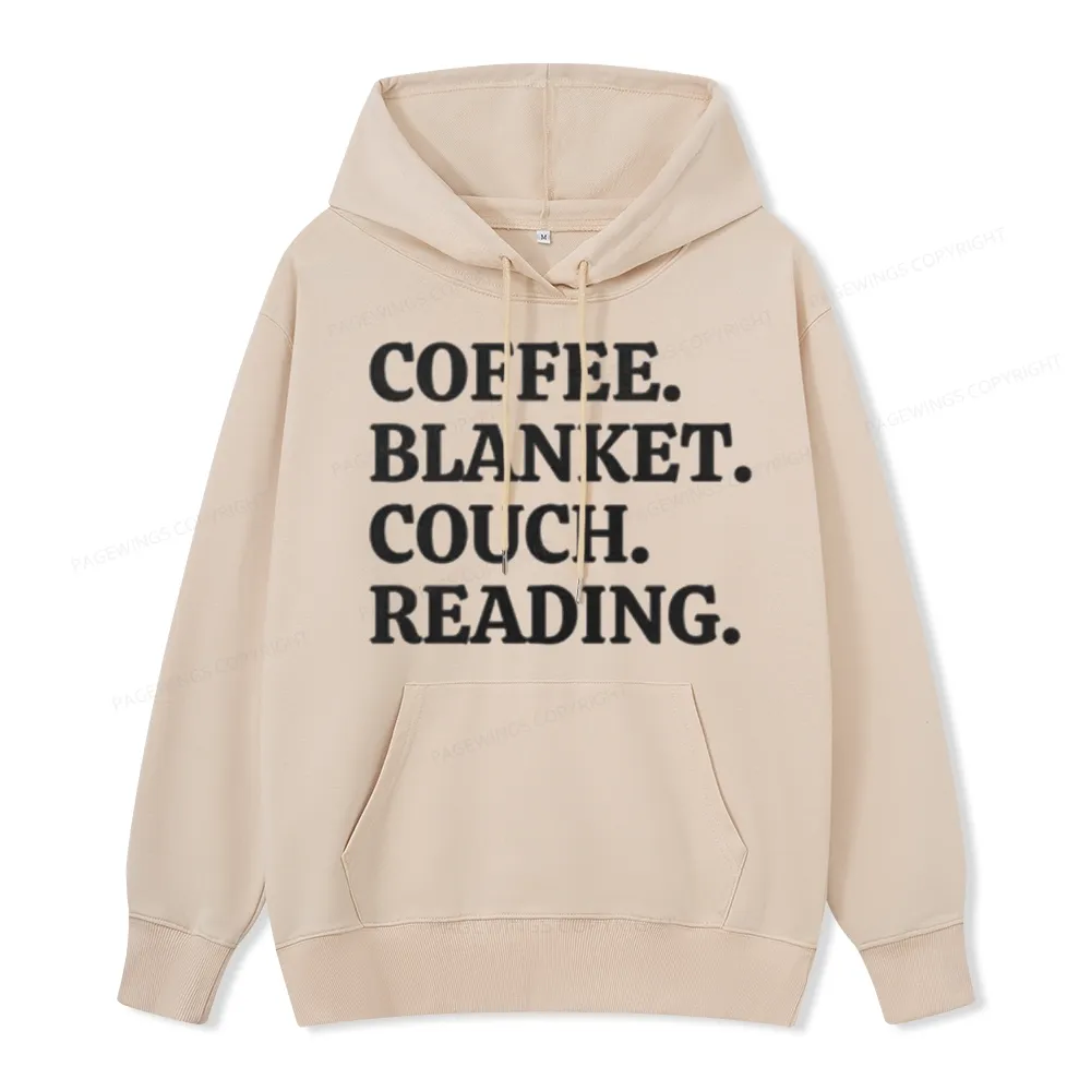 Pagewings Coffee Blanket Couch Reading Unisex Classic Hoodie
