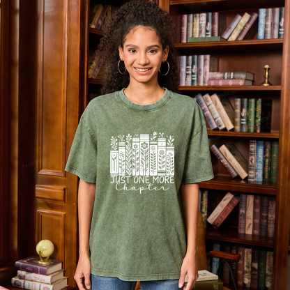 Pagewings Just One More Chapter Unisex Washed T-shirt