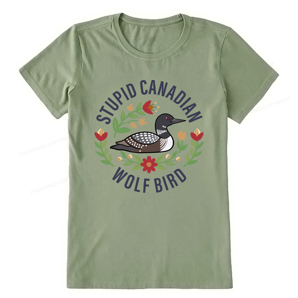 Pagewings Stupid Canadian Wolf Bird Unisex Classic T-shirt