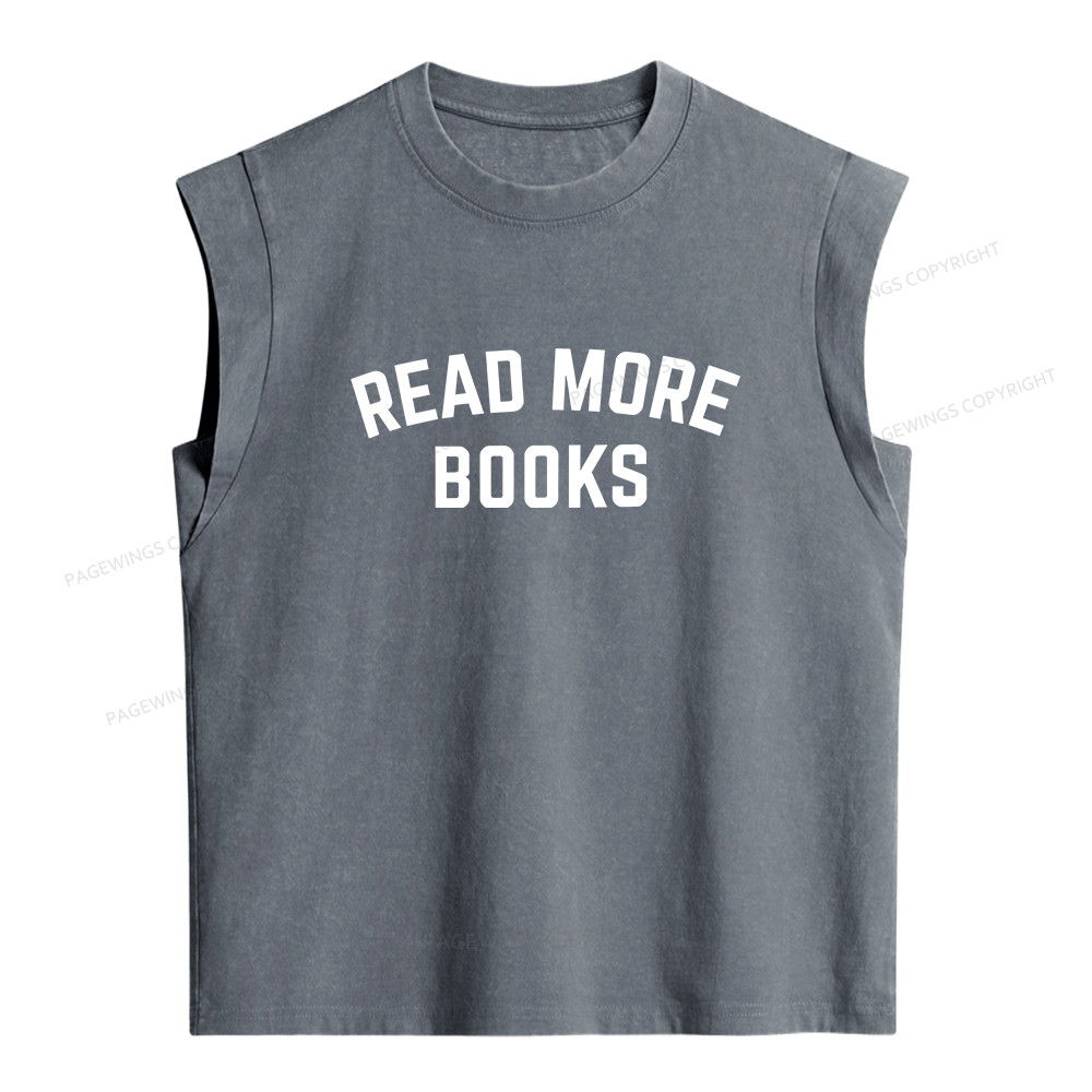 Pagewings Read More Books Women's Washed Tank Top