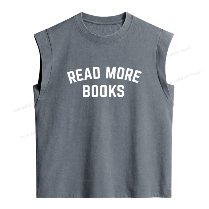 Pagewings Read More Books Women's Washed Tank Top