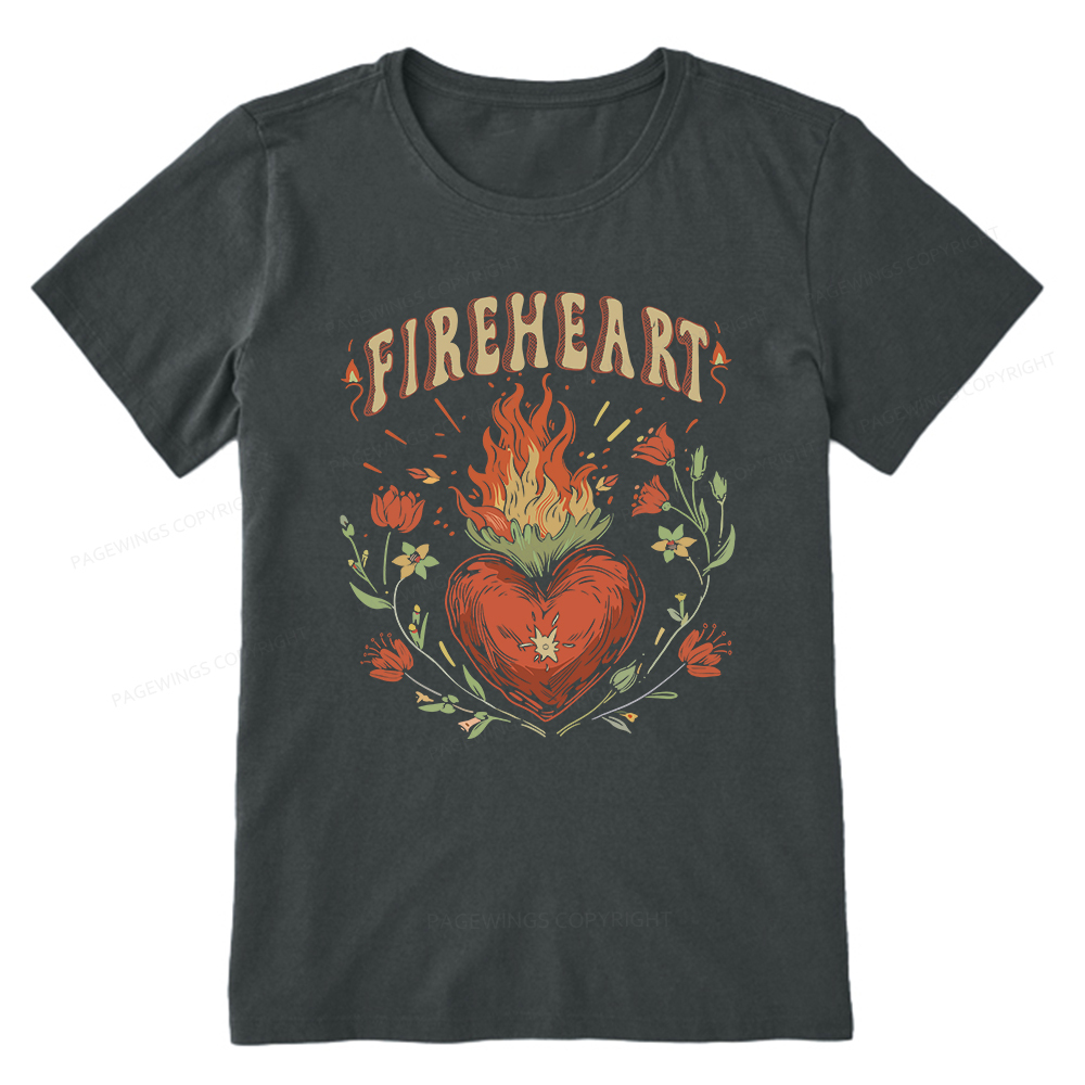 Pagewings Vintage Fire-heart Shirt Unisex Classic T-shirt