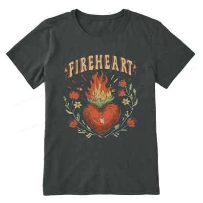 Pagewings Vintage Fire-heart Shirt Unisex Classic T-shirt
