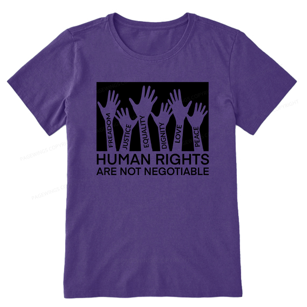 Pagewings Human Rights Are Not Negotiable Shirt Unisex Classic T-shirt