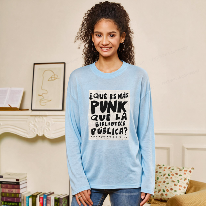 Pagewings What's More Punk Than The Public Library Unisex Lightweight Long Sleeve T-Shirt