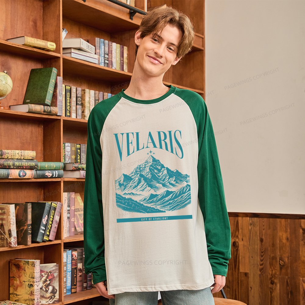Pagewings Velaris Acotar Long Sleeve Raglan T-shirt