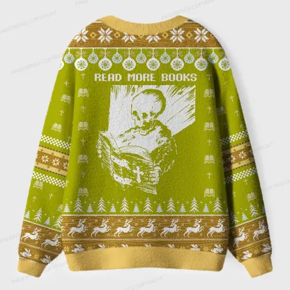 Pagewings Read More Boooooks Unisex Ugly Cardigan Sweaters