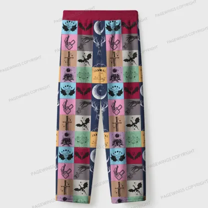 Pagewings Fantasy Reading  Unisex Flannel Pajama Set