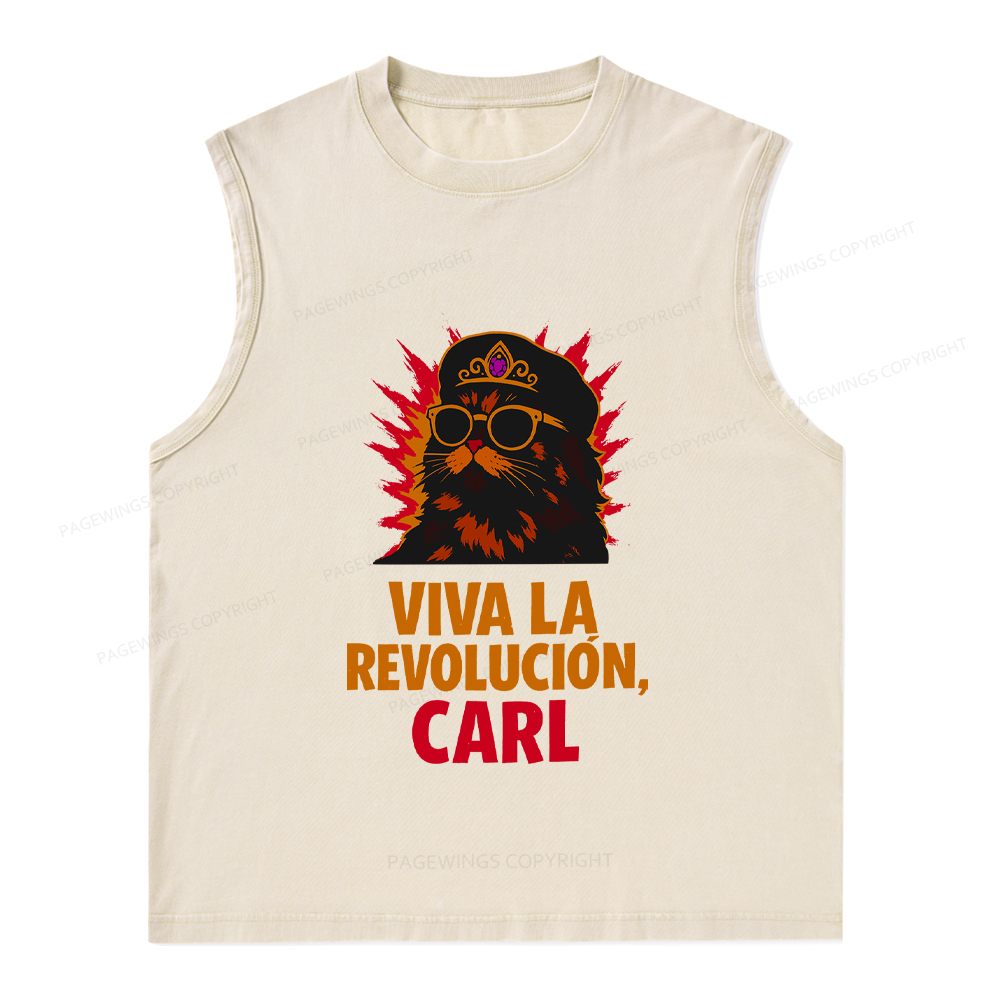 Pagewings Viva La Revolucion Unisex Washed Tank Top