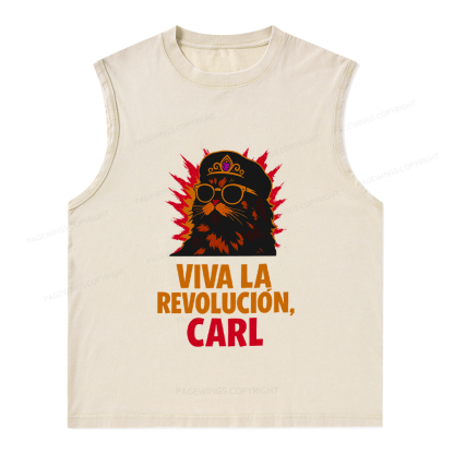 Pagewings Viva La Revolucion Unisex Washed Tank Top