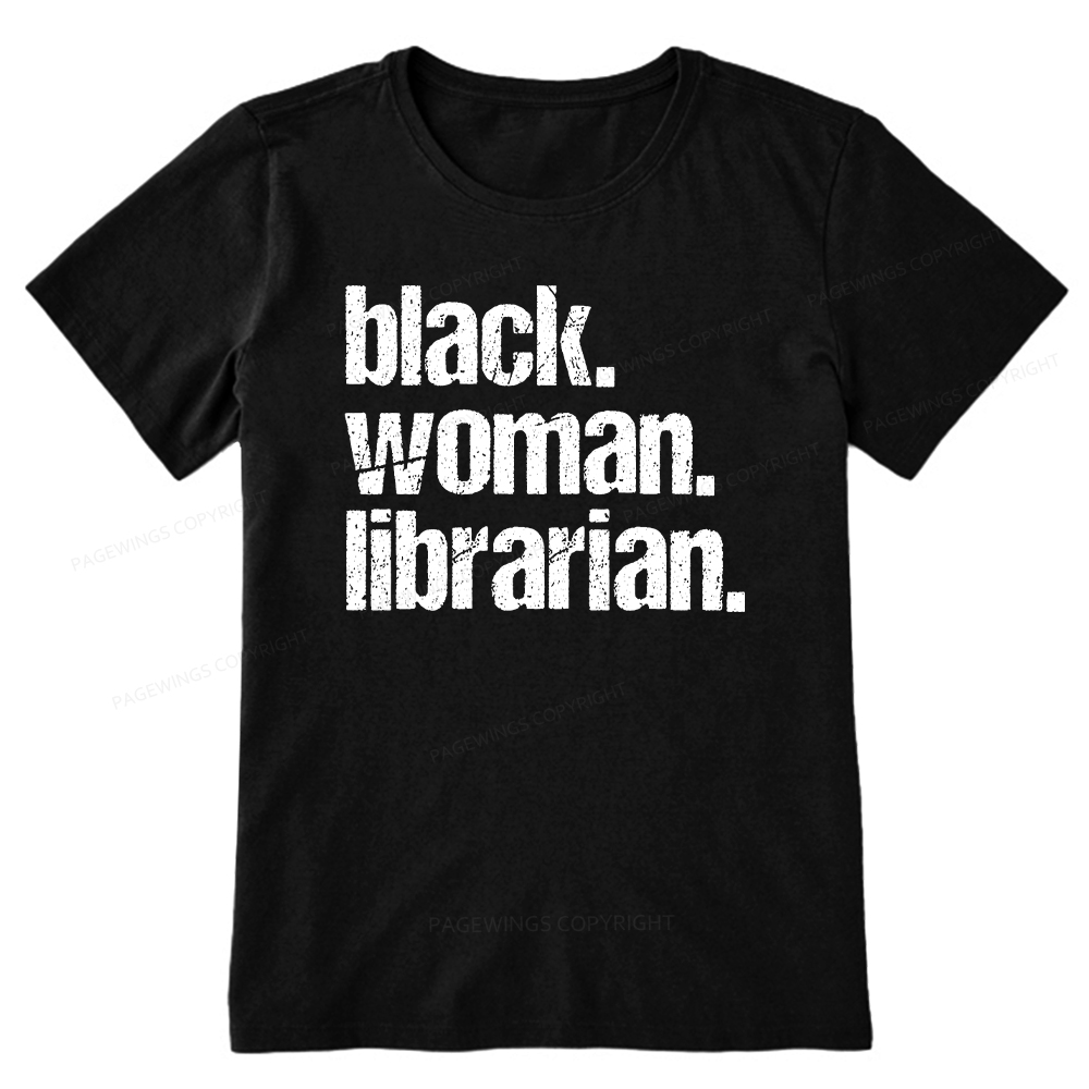 Pagewings Black Woman Librarian Unisex Classic T-shirt
