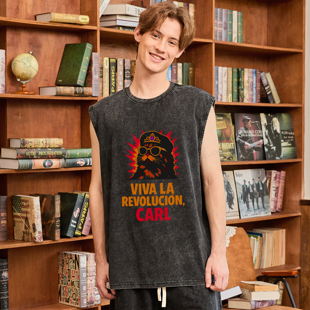 Pagewings Viva La Revolucion Unisex Washed Tank Top