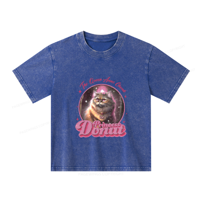Pagewings Princess Donut Unisex Kids Washed T-shirt