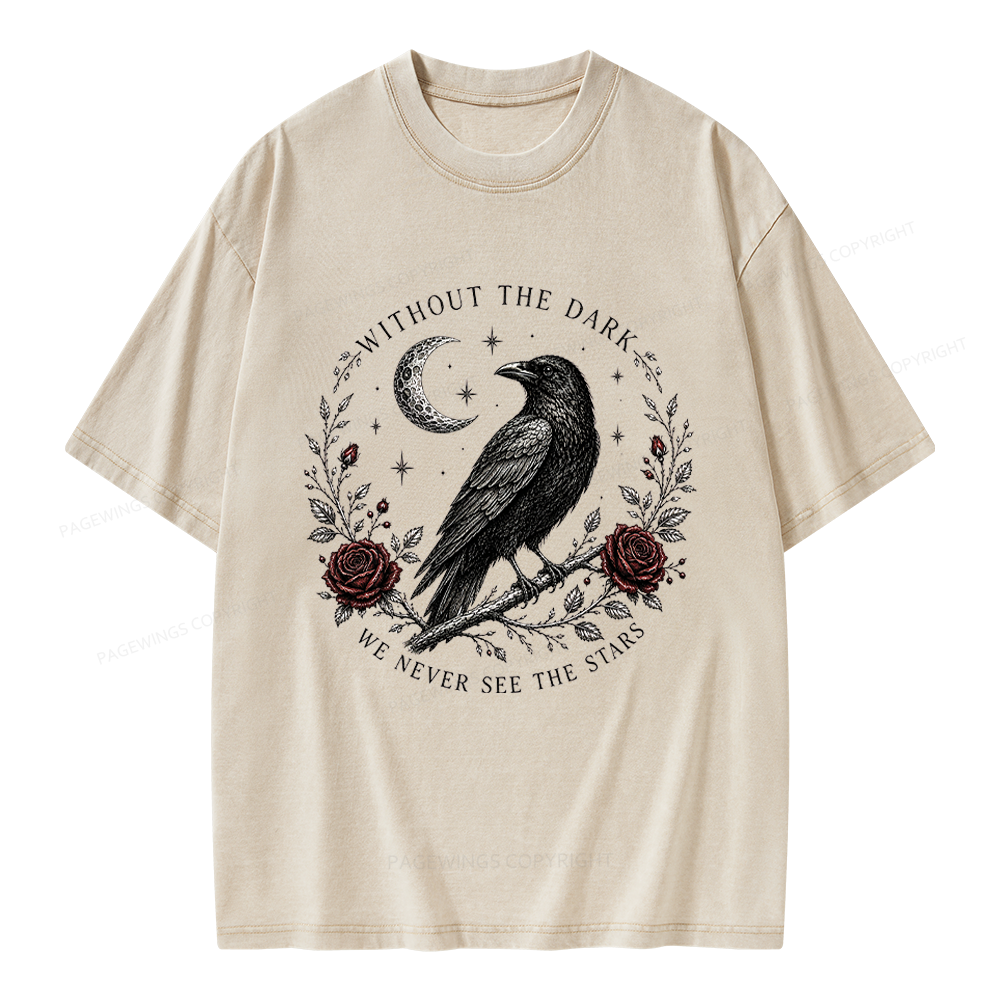 Pagewings Gothic Raven Unisex Washed T-shirt
