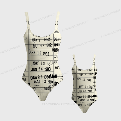 Pagewings Library Card One-Piece Swimsuit 