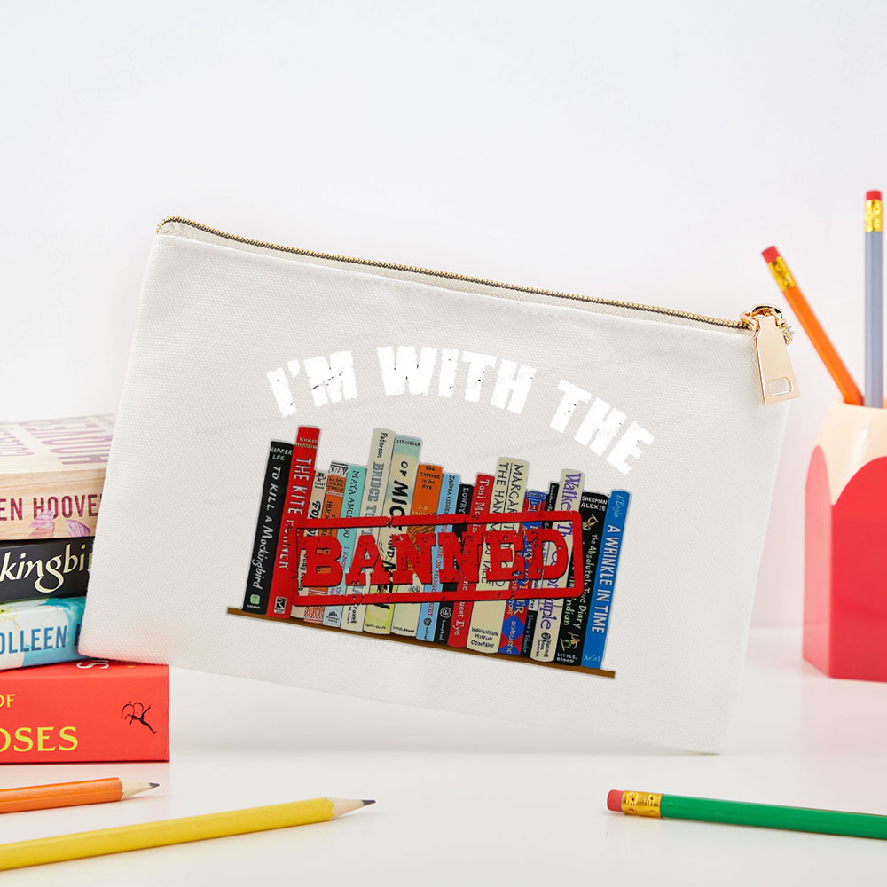 Pagewings I'm With The Banned Funny Book Pouch