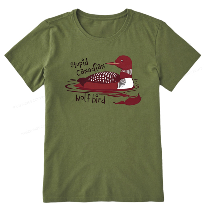 Pagewings Stupid Canadian Wolf Bird Unisex Classic T-shirt