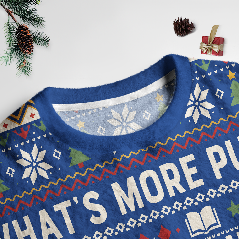 Pagewings What's More Punk Than The Public Library Unisex Ugly Light Knit Sweatshirt