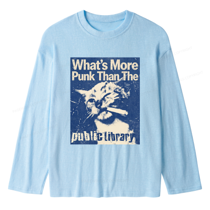 Pagewings What's More Punk Than The Public Library Unisex Lightweight Long Sleeve T-Shirt