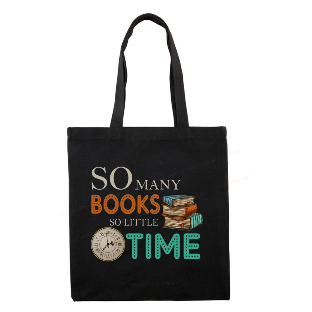 Pagewings So Many Books So Little Time Book Tote Bag