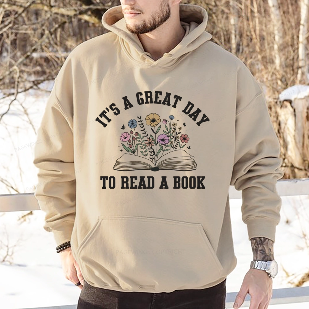 Pagewings It's Great Day to Read a Book Unisex Classic Hoodie