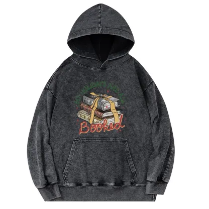 Pagewings My Holidays Are All Booked Unisex Washed Hoodie