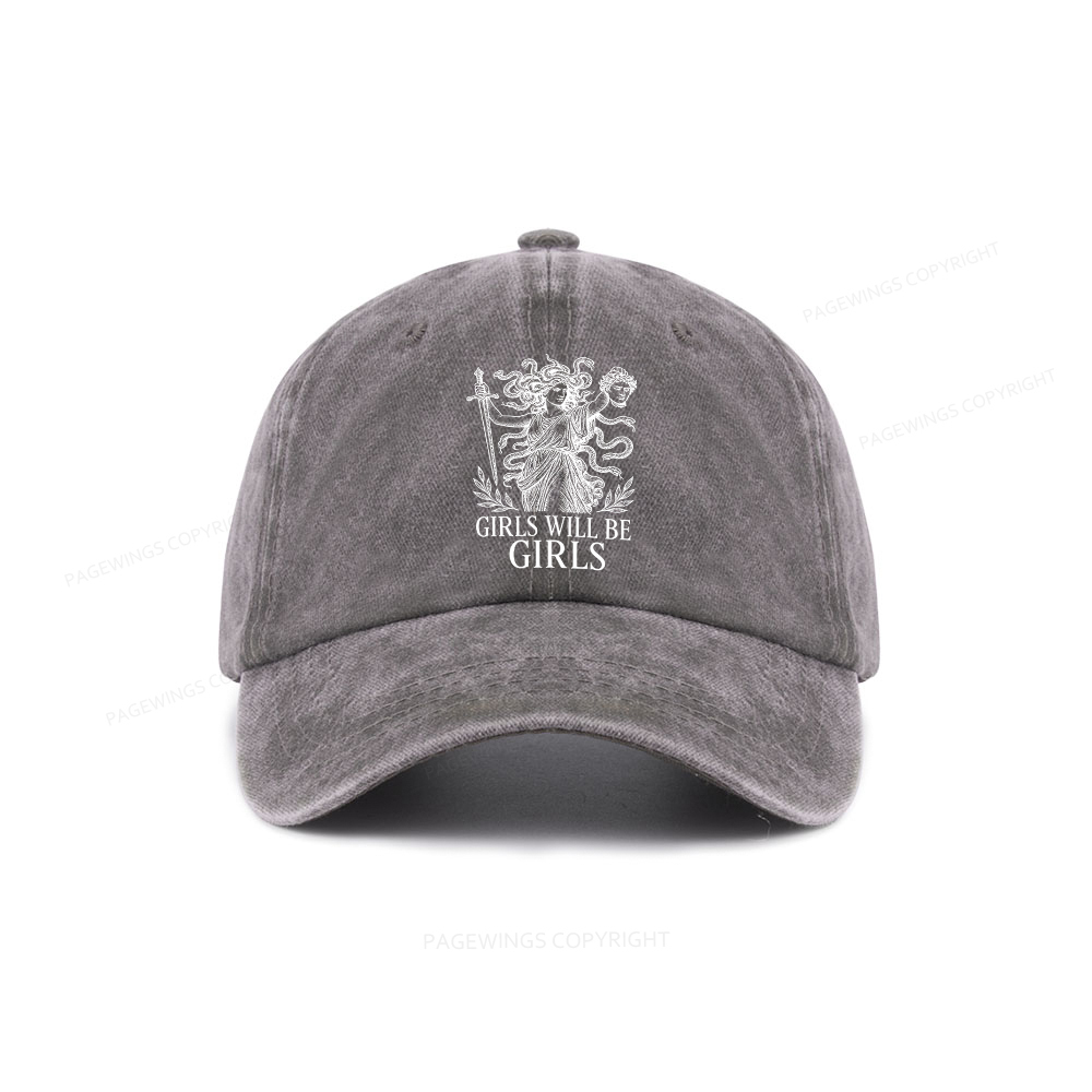 Pagewings Girls Will Be Girls Washed Cap