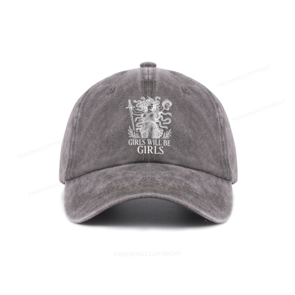 Pagewings Girls Will Be Girls Washed Cap