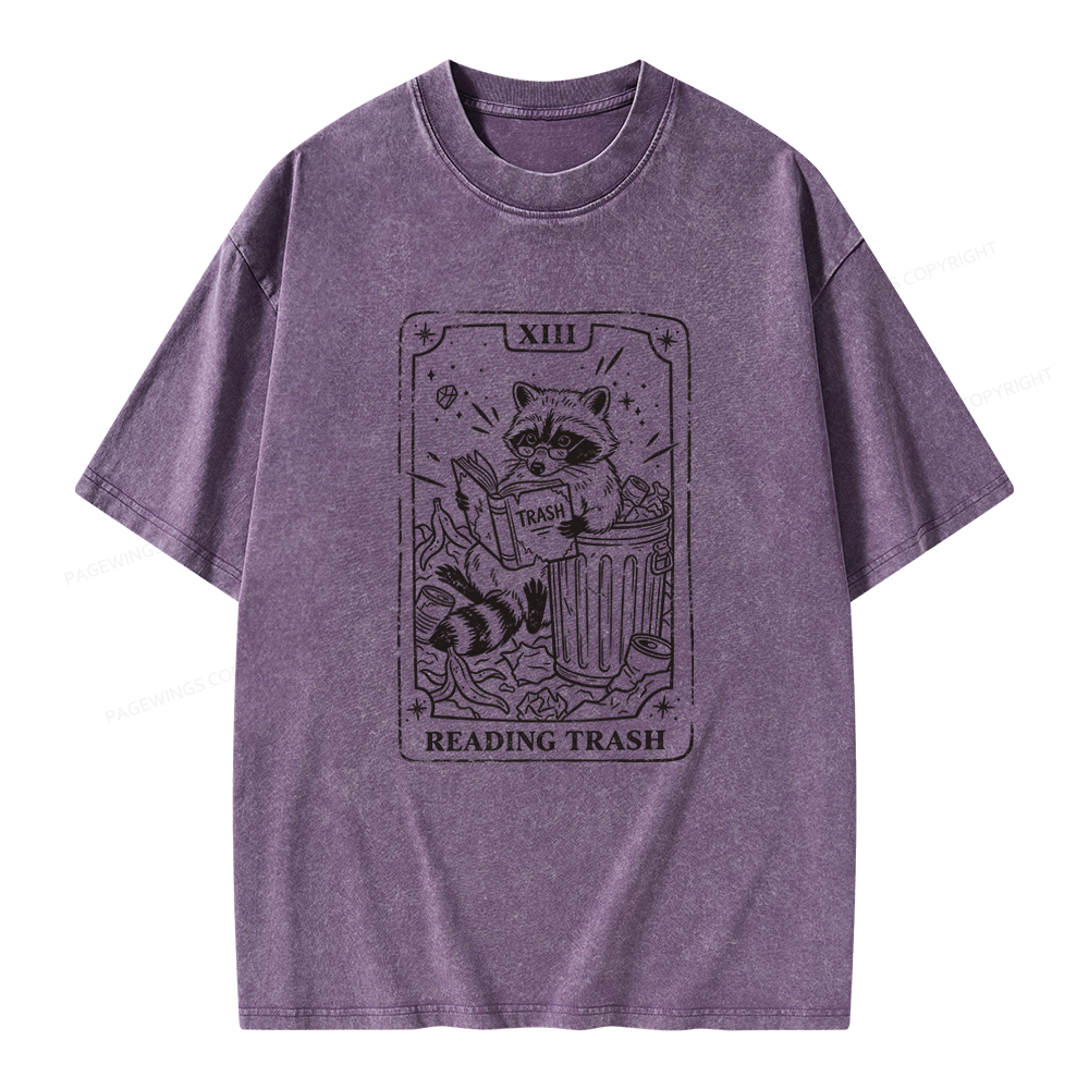 Pagewings Reading Trash Unisex Washed T-shirt