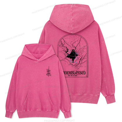 Pagewings Stormblessed Unisex Washed Hoodie