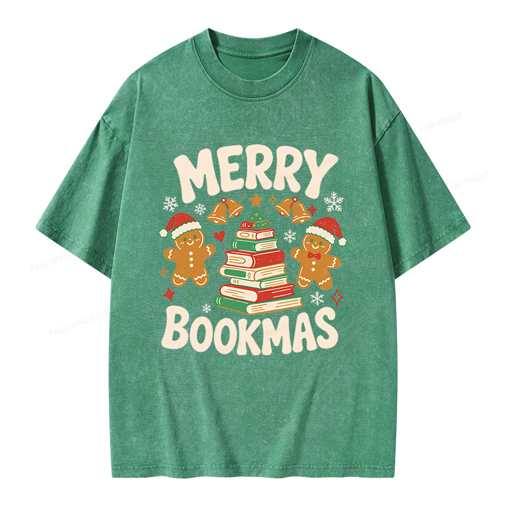 Pagewings Merry Christmas Unisex Washed T-shirt