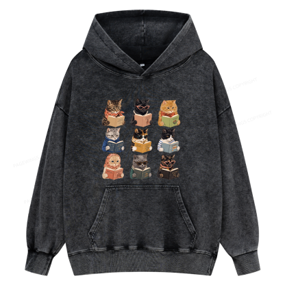 Pagewings Fashion Book Lover Unisex Washed Hoodie