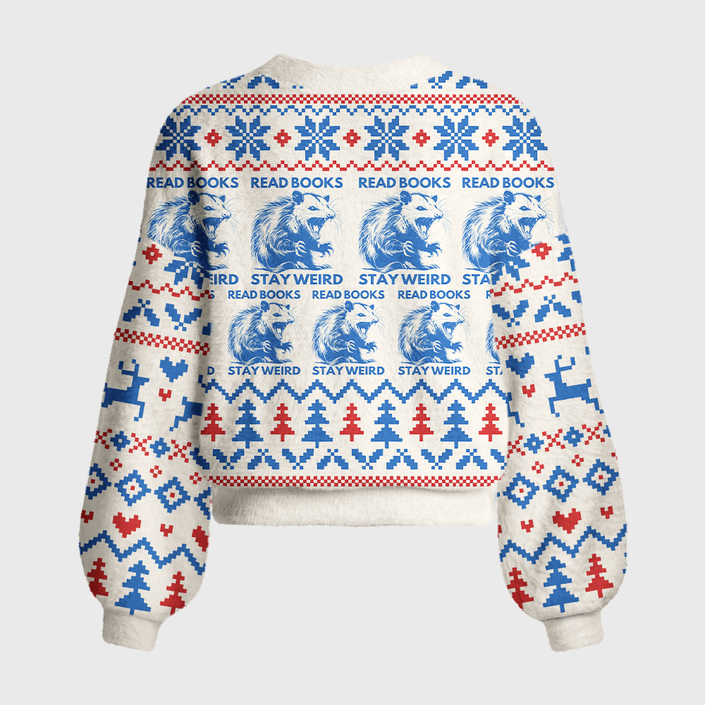 Pagewings Read Books Be Kind Stay Weird Women's Cardigan Sweater