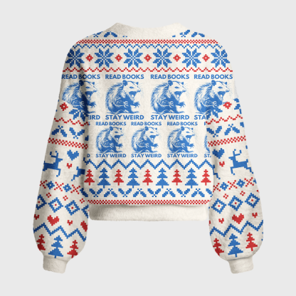 Pagewings Read Books Be Kind Stay Weird Women's Cardigan Sweater