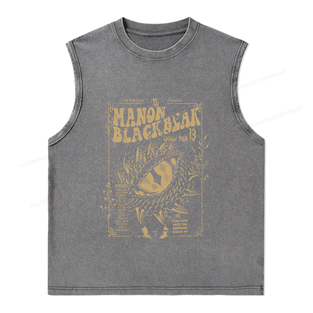 Pagewings ACOTAR Crescent City Rhysand Unisex Washed Tank Top