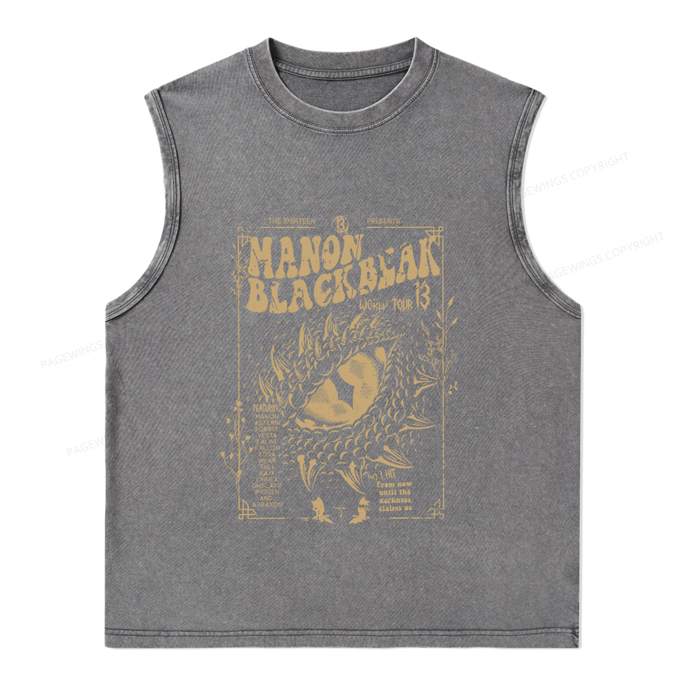 Pagewings ACOTAR Crescent City Rhysand Unisex Washed Tank Top