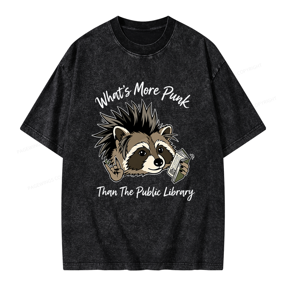 Pagewings What's More Punk Than The Public Library Unisex Washed T-shirt