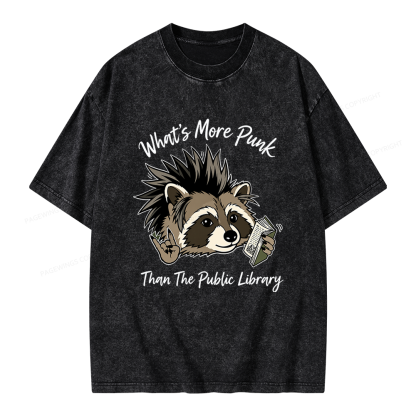 Pagewings What's More Punk Than The Public Library Unisex Washed T-shirt