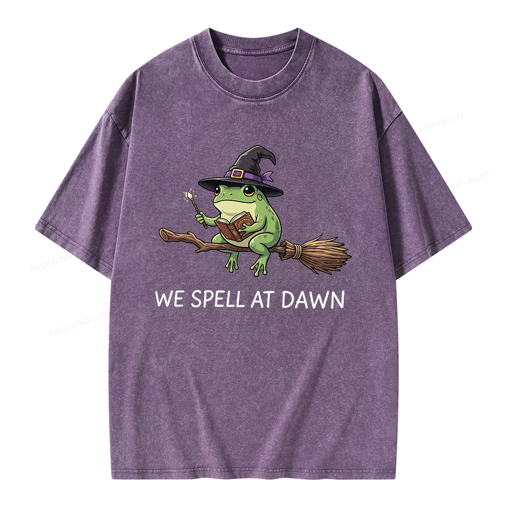 Pagewings We Spell At Dawn Unisex Washed T-shirt