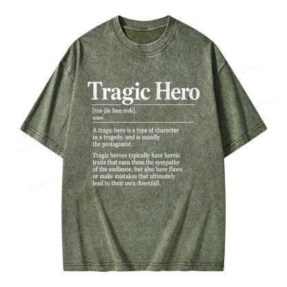 Pagewings Tragic Hero Unisex Washed T-shirt