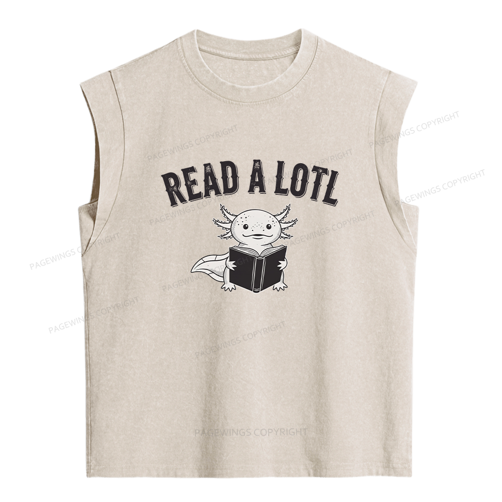 Pagewing Read A Lotl Women's Washed Tank Top