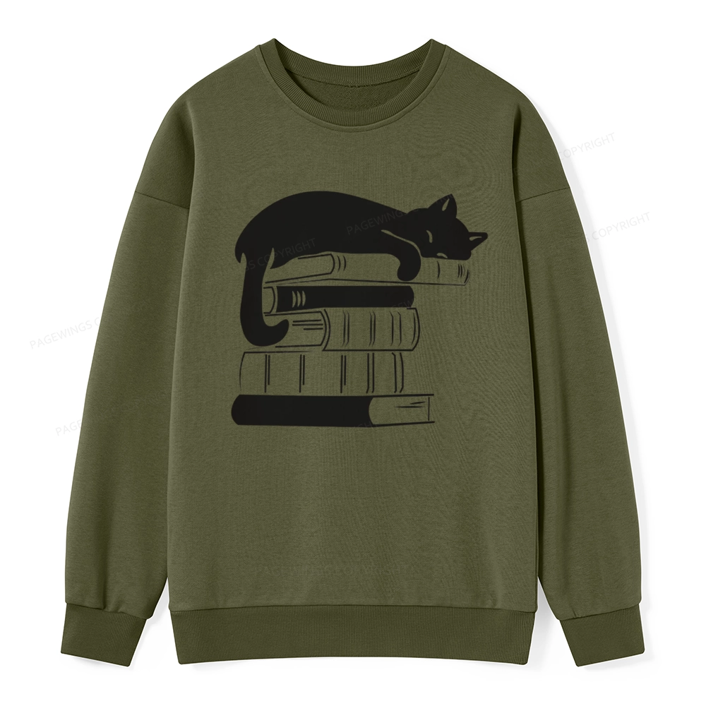 Pagewings Books And Cats Unisex Classic Sweatshirt