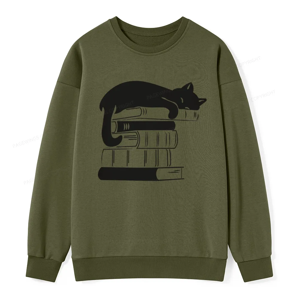 Pagewings Books And Cats Unisex Classic Sweatshirt