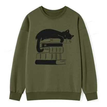 Pagewings Books And Cats Unisex Classic Sweatshirt
