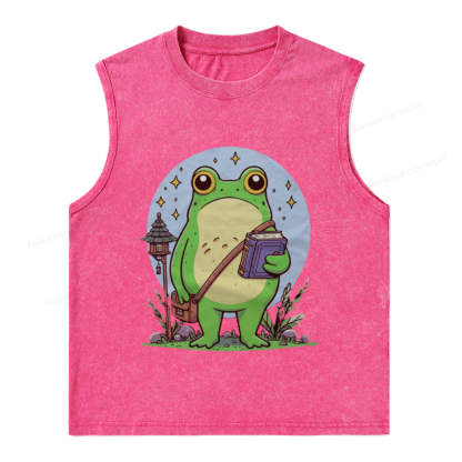 Pagewings A Book A Day Keep The Mental Breakdown Away Unisex Washed Tank Top