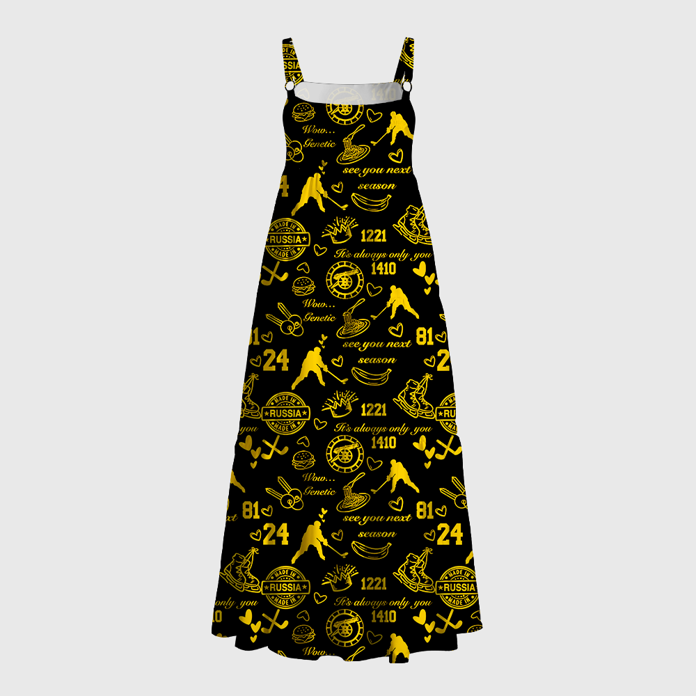 Pagewings Square Neck Hockey  Maxi Dress