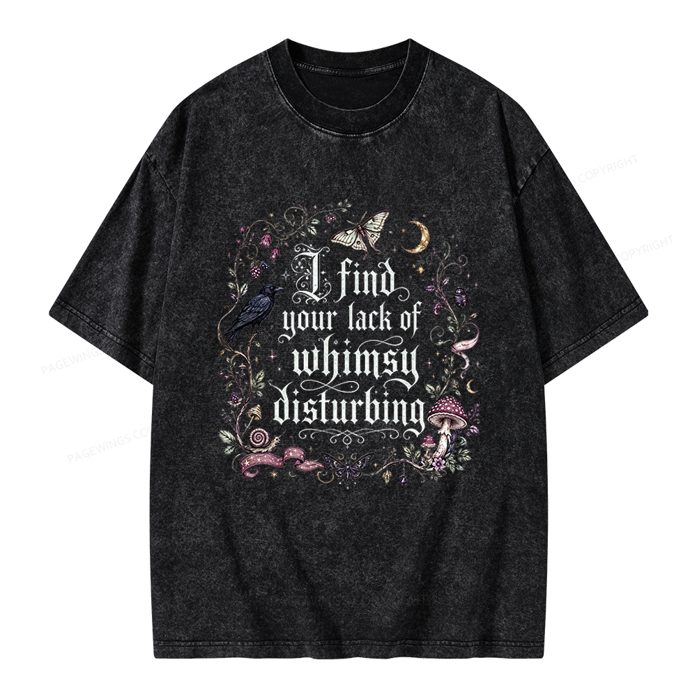 Pagewings Lack of Whimsy Unisex Washed T-shirt