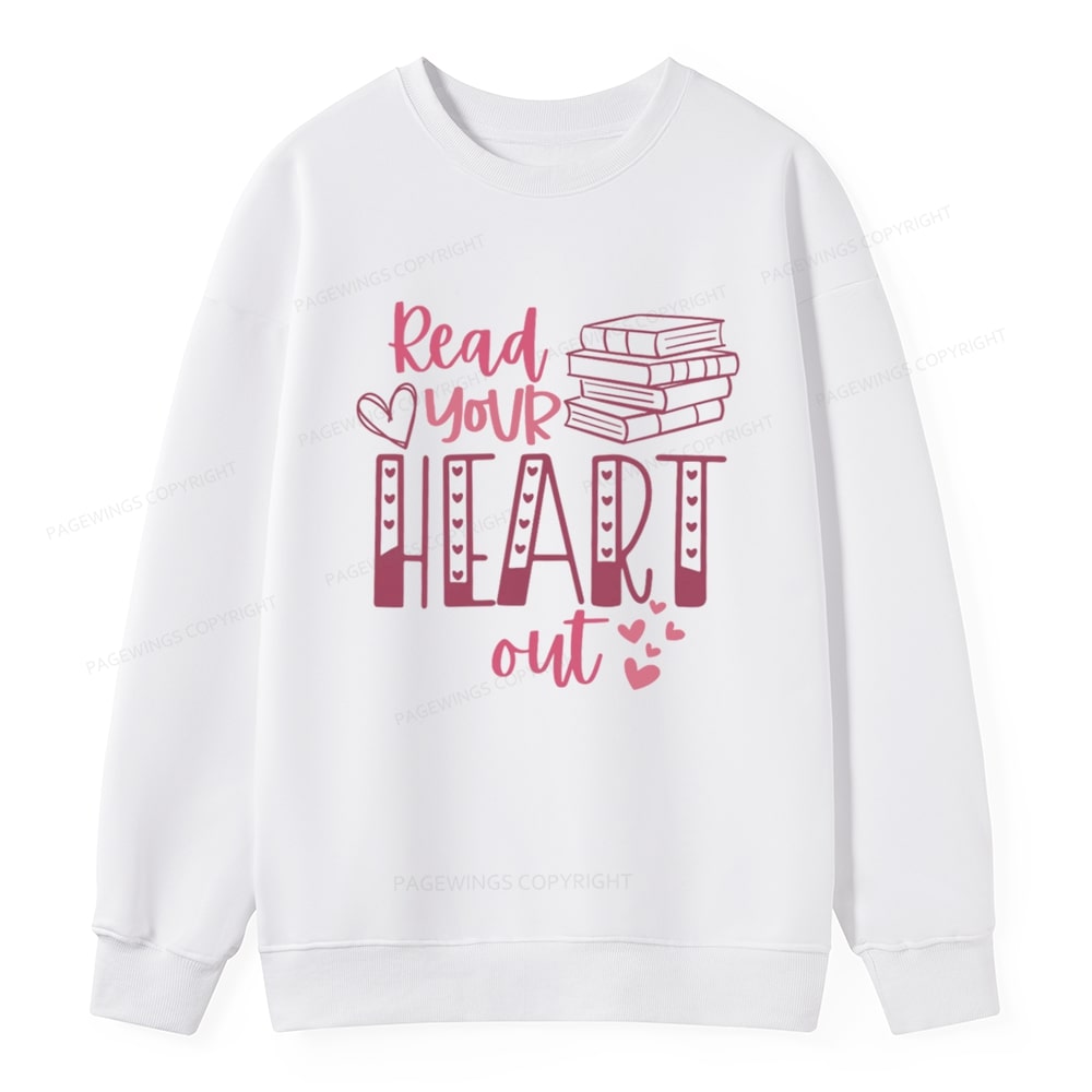 Pagewings Valentine Sweatshirt Read Your Heart Unisex Classic Sweatshirt
